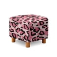 thumbnail image 1 of Jiueut Leopard Print Footstool Slipcover, Thick Foot Rest Cushion Non Slip Square Slipcover for Ottoman with Elastic Buttom for Living Room, 1 of 7