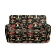 thumbnail image 1 of Jiueut Mushroom Daisy Butterfly Print Recliner Loveseat Covers, 6 Pieces Polyester Fabric Recliner Cover Elastic 2 Seat Sofa Couch Proteaction for Kids Pets, 1 of 7