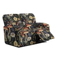 thumbnail image 1 of Jiueut Mushroom Dragonfly Daisy Flower Pattern Recliner Loveseat Slipcover, Polyester Spandex Couch Cover Elastic Reclining Chair Covers Universal Fit for Most Sofa Couch, 1 of 7