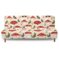 thumbnail image 1 of Jiueut Mushroom Leaf Pattern Armless Futon Sofa Slipcover, Anti Scratch Couch Cover Stretch Furniture Protection Armless Futon Sofa Slipcover for Kids, Pets, 1 of 7