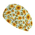 thumbnail image 1 of Jiueut Note Sunflower Nurse Button Headband Headbands for Nurses with Buttons for Mask 2 Piece Women's Workout Headbands Non Slip Sport Sweatbands Yoga Hairbands Sport Headband Sweat, 1 of 7