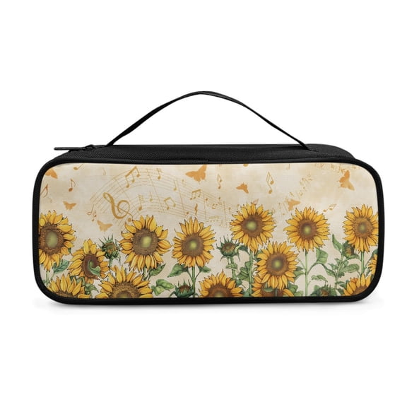 Jiueut Note Sunflower Stethoscope Storage Bag Stethoscope Bag for Doctor Holder Storage Bags with Zipper for Travel Storage Carrying Bag for Nurse Accessories