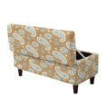 thumbnail image 1 of Jiueut Paisley Flower Pattern Rectangle Ottoman Cover, Stretch Folding Storage Bench Slipcover Washable Footrest Stool Cover with Elastic Bottom, Furniture Protector for Living Room Bedroom, S, 1 of 7