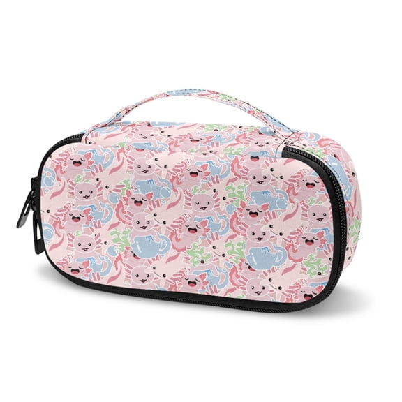 Jiueut Pink Axolotl Insulin Storage Bag Insulin Cooler Bag Cooling Storage Carrying Pouch Insulin Bags for Women Storage Zipper Bags for Organizing Diabetic Supply Bag