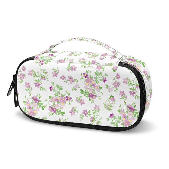 Jiueut Purple Flower Insulin Storage Bag Insulin Refrigeration Storage Bag Insulin Bags for Women Traveling Bag for Medicine Insulin Storage Bags with Zipper Insulin Pouch