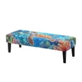 thumbnail image 1 of Jiueut Sea Turtle Coral Fish Print Dining Bench Cover, Stain Resistant Chair Seat Cushion Dustproof Rectangle Bench Protector Cover Home Decor Accessorie for Dining Room Living Room Kitchen, 1 of 7