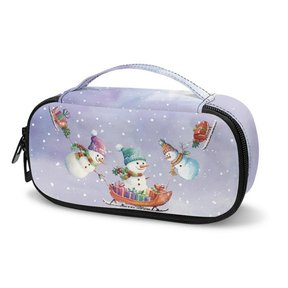 Jiueut Snowman Christmas Insulin Storage Bag Diabetic Care Organizers & Travel Kits Small Insulated Bag for Medicine Storage Zipper Bags for Organizing Diabetic Supply Bag