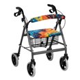 thumbnail image 1 of Jiueut Splash-Ink Medical Rollator Walker Seat & Back Cat Covers for Seniors 2 Piece Rollator Walker Seat and BackRest Cover with Cats Drive Rollator Walker Seat Cushions, 1 of 7