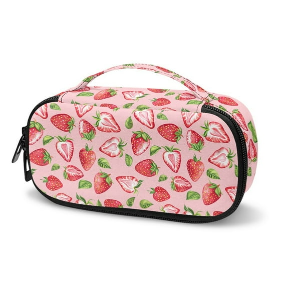 Jiueut Strawberry Insulin Storage Bag Insulin Cooler Bag Cooling Storage Carrying Pouch Insulin Bags for Women Storage Bags with Zipper for Travel Insulin Pouch with Extra Room
