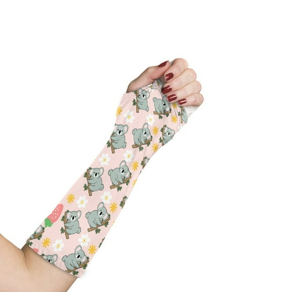 Jiueut Strawberry Koala Arm Cast Cover Arm Cast Protector for Shower Kids Size S Hand Cover for Shower After Surgery Decorative Arm Plaster Cover with A Thumb Hole