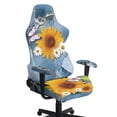 thumbnail image 1 of Jiueut Sunflower Butterfly Pattern Gaming Chair Cover with Armrest Cover, Daisy Marble Removable Computer Chair Seat Cover Stretchable Rotating Desk Chair Seat Cushion Protectors, 1 of 7