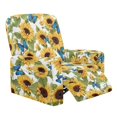 thumbnail image 1 of Jiueut Sunflower Butterfly Pattern Recliner Cover, Dustproof Recliner Chair Covers Elastic Jacquard Sofa Cover with Machine Washable Design, 1 of 7