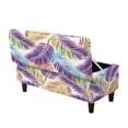 thumbnail image 1 of Jiueut Tropical Palm Leaves Pattern Stretch Small Ottoman Cover Rectangle, Ottoman Cover Rectangular for Folding Storage Stool, Washable Removable Ottoman Slipcovers with Elastic Bottom, M, 1 of 7
