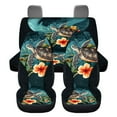 thumbnail image 1 of Jiueut Turtle Plumeria Pattern Front and Rear Seat Covers, 5 Seats Easy to Clean Auto Seat Covers Anti Slip Car Accessories Elastic Backing Vehicle Seat Protector Front & Split Rear Bench for Car, 1 of 7