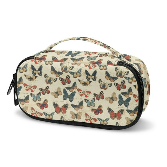 Jiueut Vintage Butterfly Insulin Storage Bag Insulin Cooler Bag Cooling Storage Carrying Pouch Insulin Bags for Women Small Insulated Bag for Medicine Storage Bags with Zipper