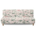 thumbnail image 1 of Jiueut Vintage Peony Flower Pattern Armless Sofa Cover, Washable Couch Cover Stain Resistant Furniture Protector for Foldable Futon Sofa Bed without Armrests, 1 of 7