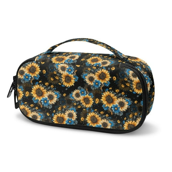 Jiueut Vintage Sunflower Insulin Storage Bag Insulin Cooler Bag Cooling Storage Carrying Pouch Insulin Bags for Women Storage Zipper Bags for Organizing Insulin Pocket