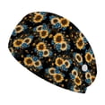 thumbnail image 1 of Jiueut Vintage Sunflower Nurse Button Headband Nursing Headbands with Buttons for Mask Wide Headbands for Girls Non Slip Nurse Headband for Women Nurse Headbands Thin, 1 of 7