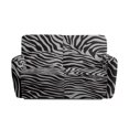 thumbnail image 1 of Jiueut Zebra Stripe Pattern Recliner Covers, Wear Resistant Recliner Chair Covers Dustproof Reclining Couch Covers for 2 Seat Loveseat Sofa, 1 of 7