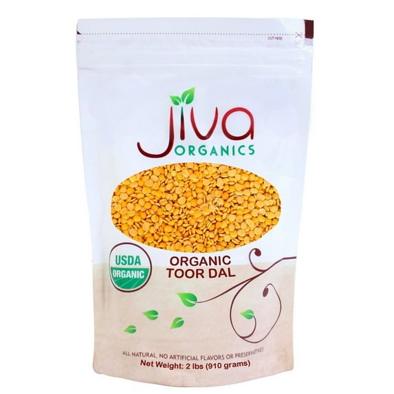 Jiva Organic Toor Dal (Arhar), 2 Lb