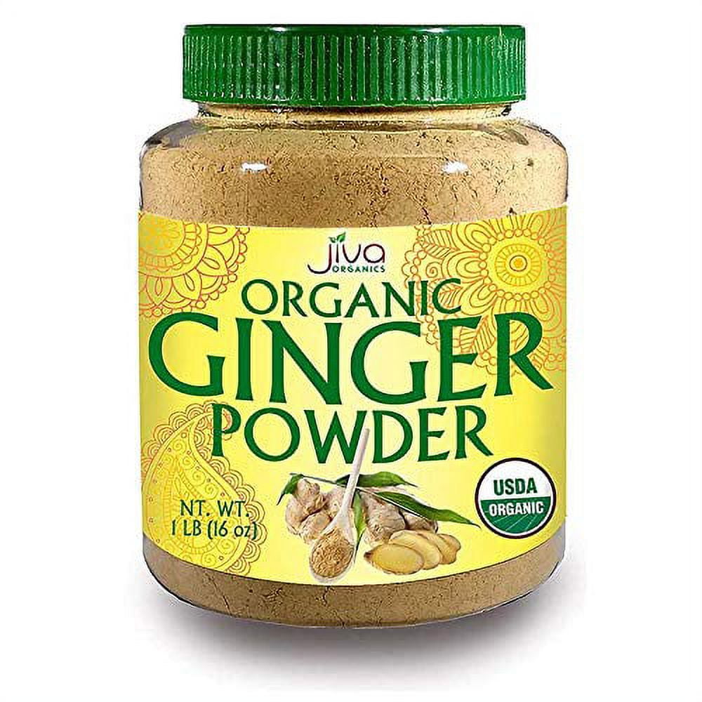 Jiva Organics Organic Ginger Root Powder, 1 Lb Bulk NonGmo For