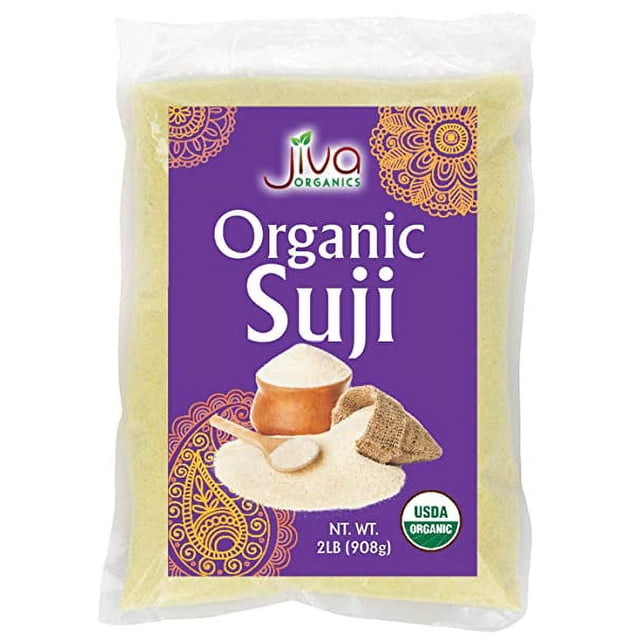 Jiva Organics Organic Suji (Farina) - 2 Pound (32oz) - Wheat, Rava ...