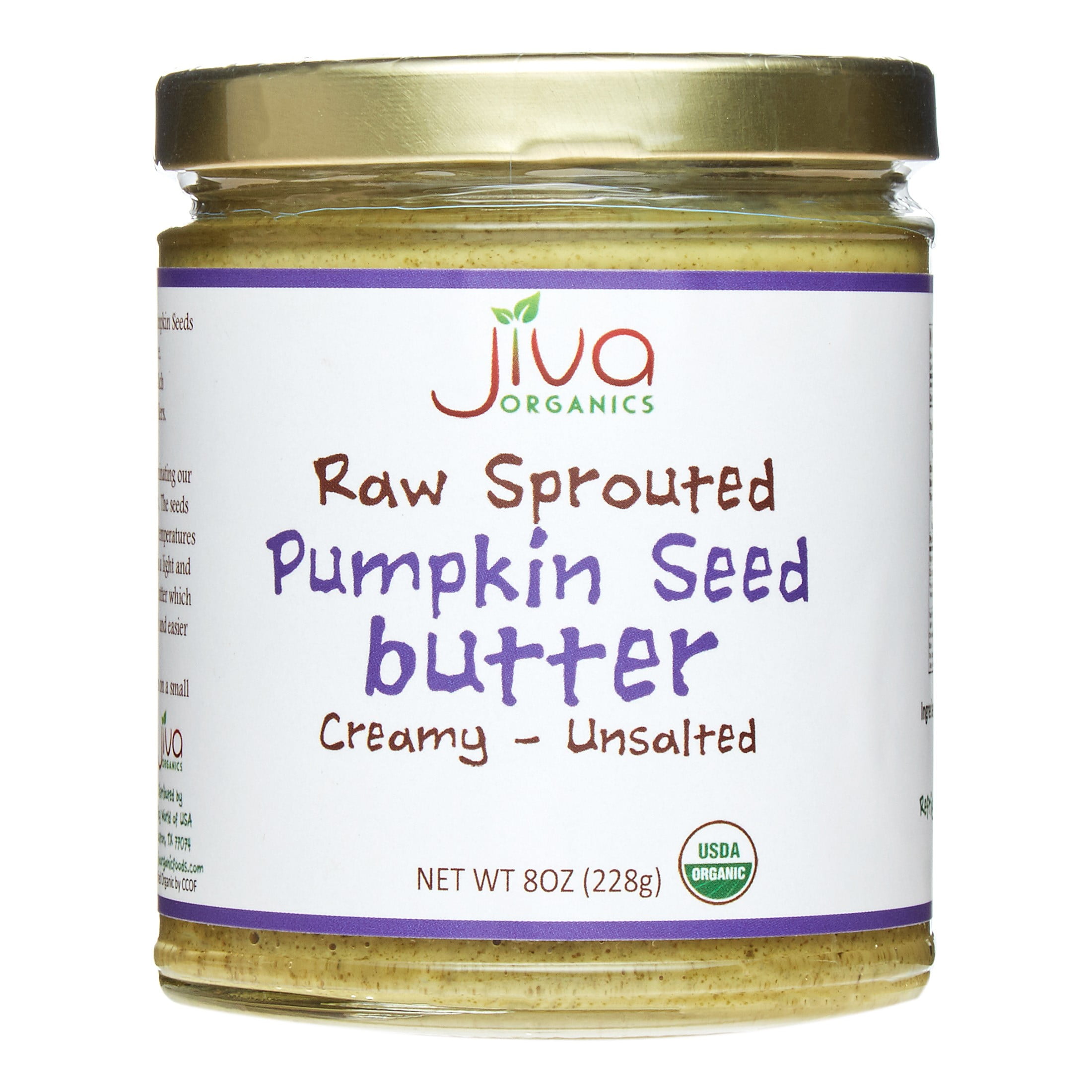 Jiva Organics RAW Sprouted Pumpkin Seed Butter, 8 Fl. Oz.