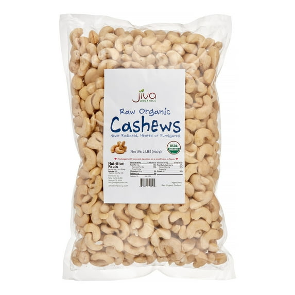 Jiva Organics Raw Whole Cashews, 2 Lb