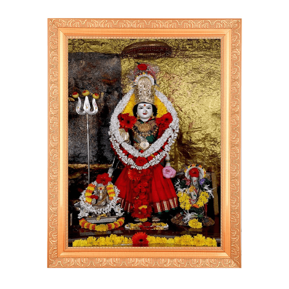 Jivdani Mata Alluring Art Digital Print Photo In Wallhanging Artwork Frame {11 x 14 Inches} OR {27.94 X 35.56 Cm's} Religious Gifting