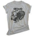 thumbnail image 1 of Jive Turkey T-shirt, Unisex Women's Men's Shirt, Turkey Day Thanksgiving Holiday Family Christmas, Heather Gray, Small, 1 of 6