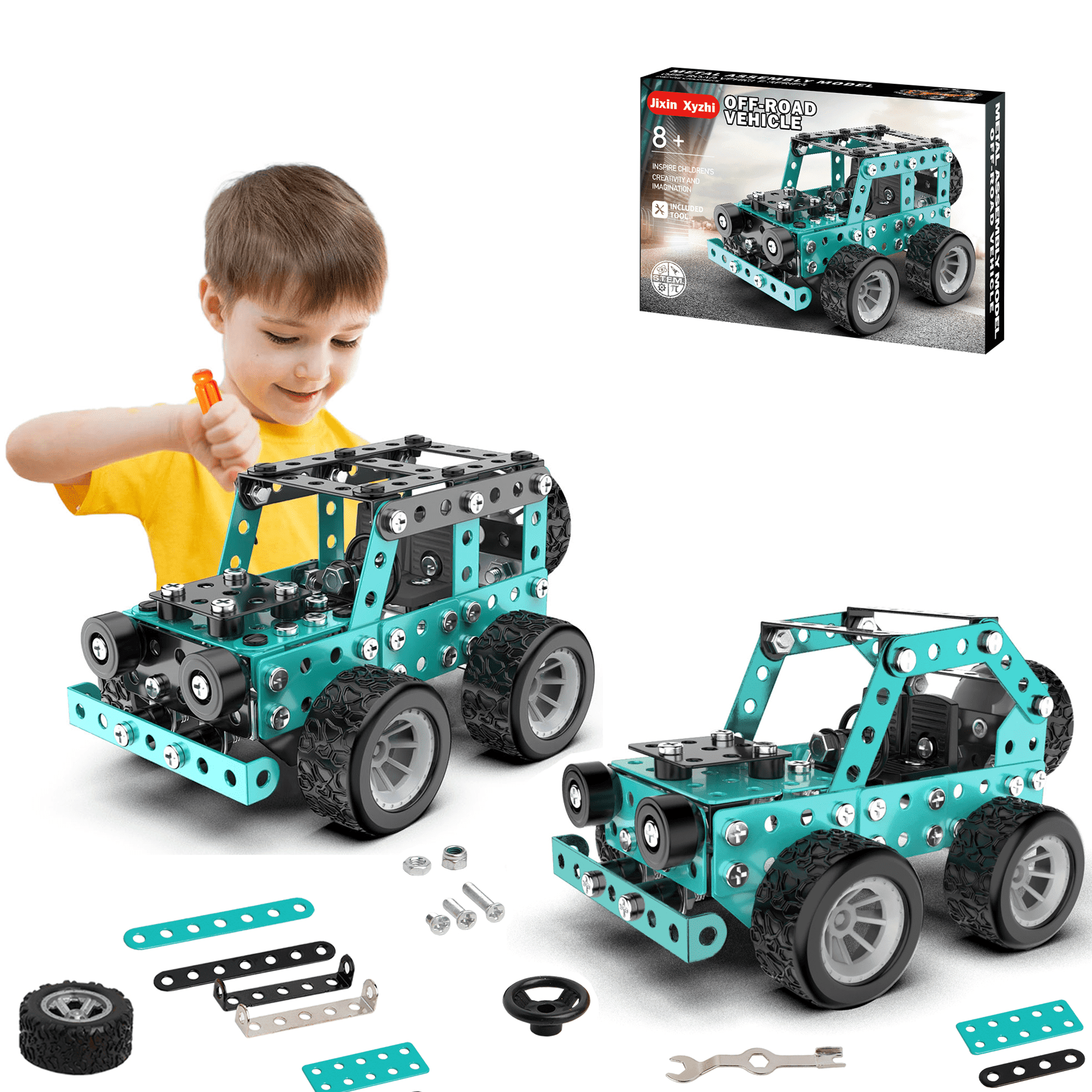 Jixin Kit Modellino Rocket In Metallo STEM 168 Pezzi, Giocattolo Educativo Da Costruire Per Bambini 6+ E Adulti