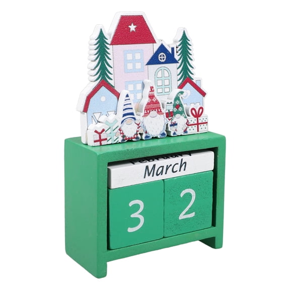 Jiyike 1 Set Christmas Advent Number Countdown Calendar Tabletop Calendar Decoration Christmas Table Decor