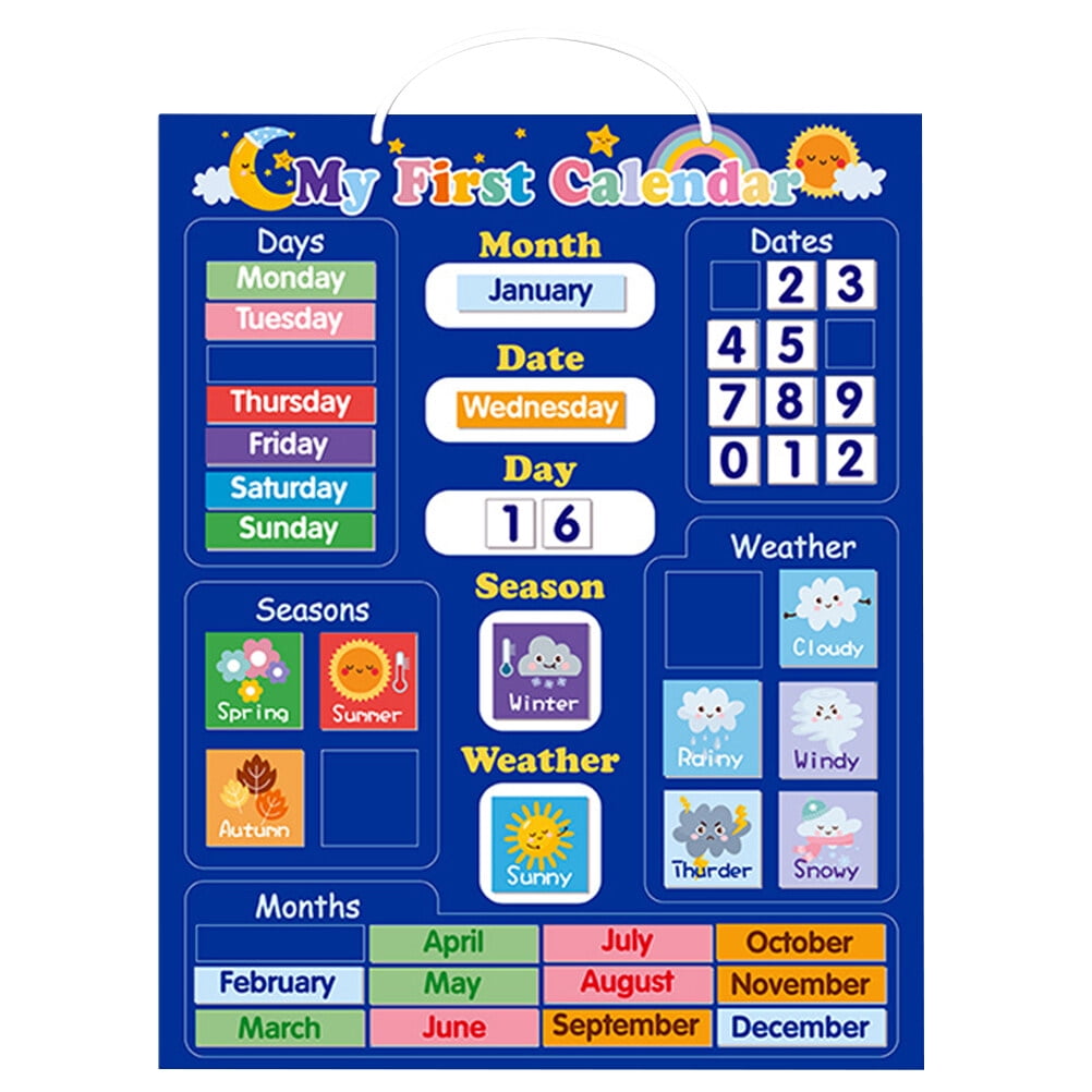 Monthly Visual shops Calendar (Includes 132 Cards), Perpetual Calendar for Kids, Kids Monthly Calendar, Reusable Calendar for Kids