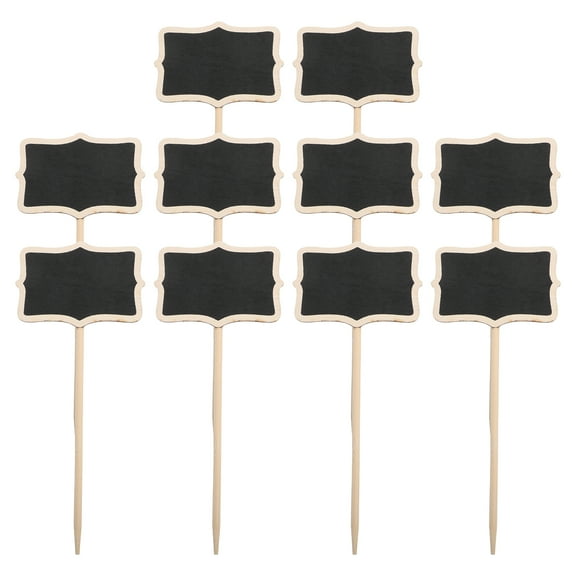 Masteelf 10Pcs Synthetic Material Blackboard for Parties Celebrations Table Setting 7.1X3.1in