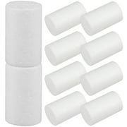 Jiyike 10-Pack White Foam Cylinders for Christmas Crafts, Polystyrene Tubes for Decorations, Modeling, and Craft Projects 5 x 3 cm