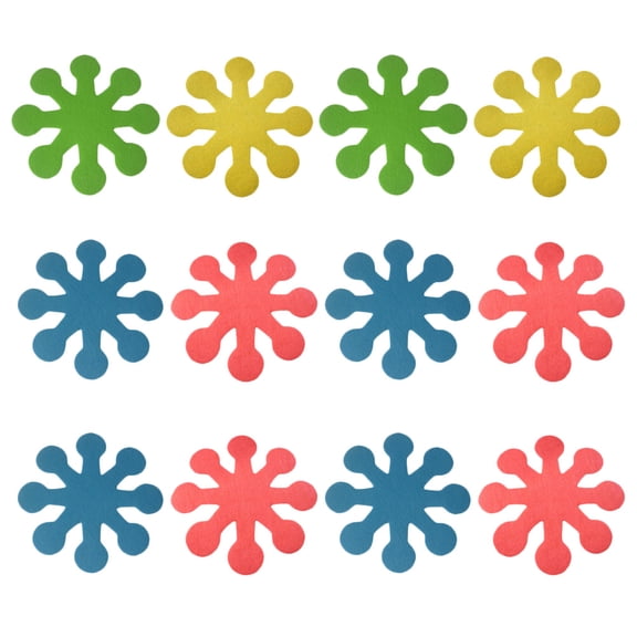 Jiyike 12pcs Flower Coaster Placemat Heat Insulated Table Drinks Tea Cup Coasters Pot Tableware Pad for Home Office Kitchen