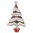 thumbnail image 1 of Jiyike 2 pcs Christmas Tree Brooch Rhinestone Breastpin Decoration Costume Accessories, 1 of 7