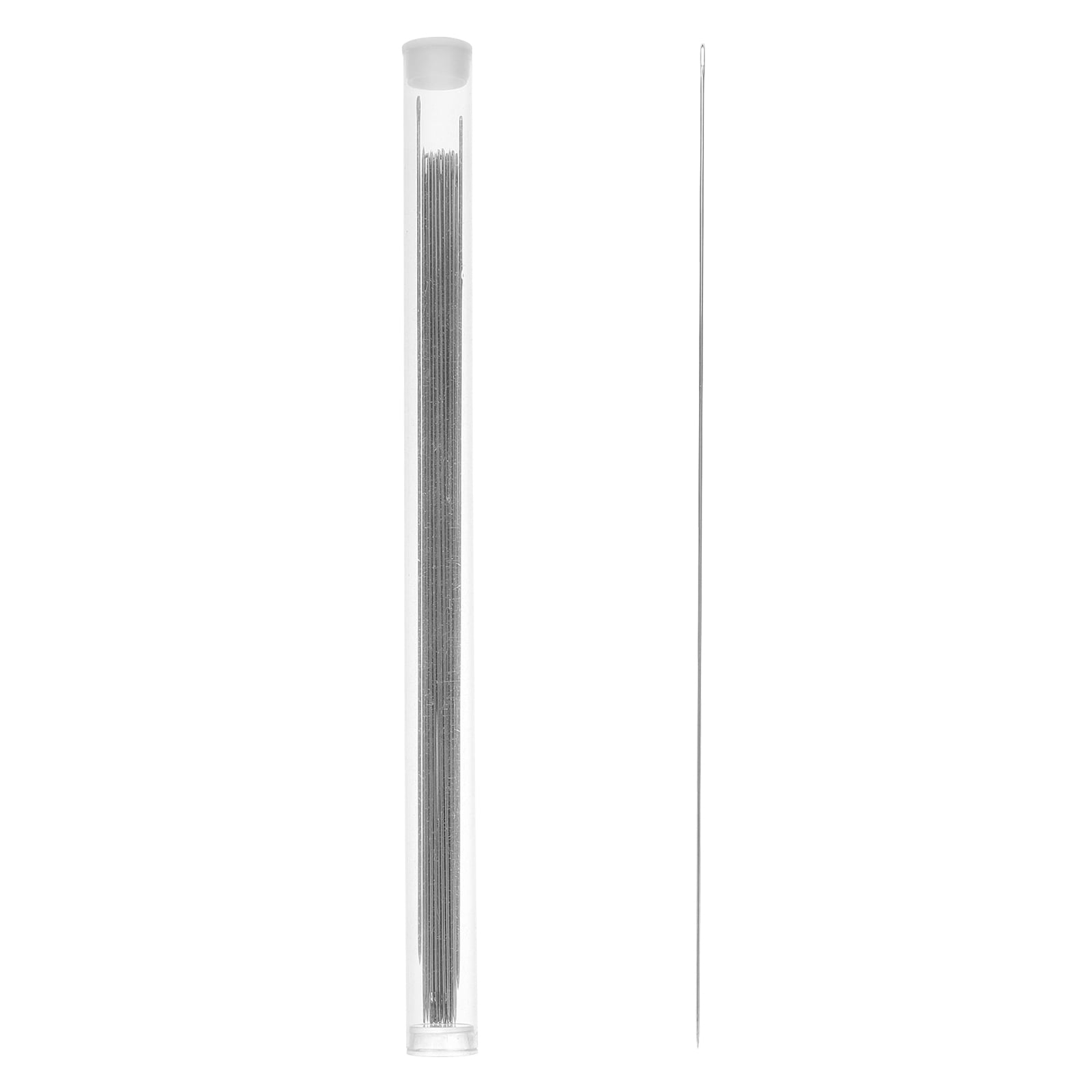 Jiyike 20pcs Beading Needles DIY Yarn Knitting Needles Sewing Needles with A Storage Barrel(150mm)