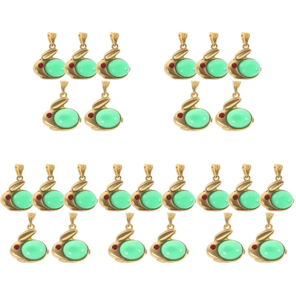 Jiyike 25 pcs Lovely Rabbit Charms Pendants Easter Bunny Charms Jewelry Pendants