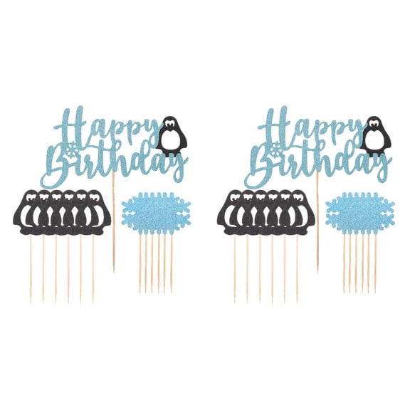 Jiyike 26 pcs Beautiful Cake Toppers Decorative Insert Cards Lovely Cake Decorations