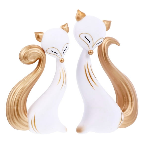 HONITANO Cake Ornament White Plastic 2Pcs 4.7x2.8x1.6In