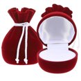 thumbnail image 1 of Jiyike 2pcs Velvet Jewelry Boxes Delicate Earrings Organizer Case Jewelry Storage Box, 1 of 10