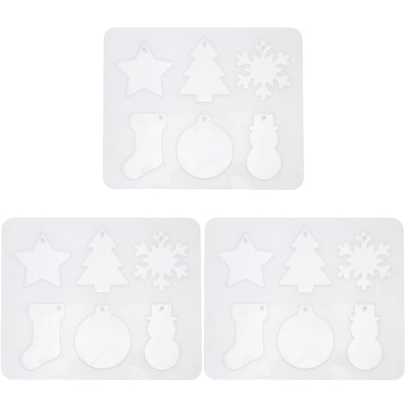 Jiyike 3 pcs DIY Handicraft Mold Silicone Pendent Mold DIY Hanging Pendent Mold