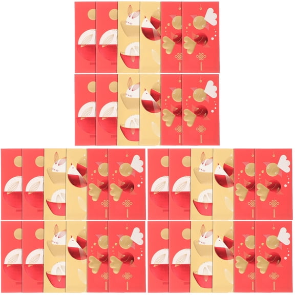 Jiyike 36 pcs Chinese New Year Red Envelopes Chinese Hong Bao Gift Money Envelopes Lucky Money Envelopes