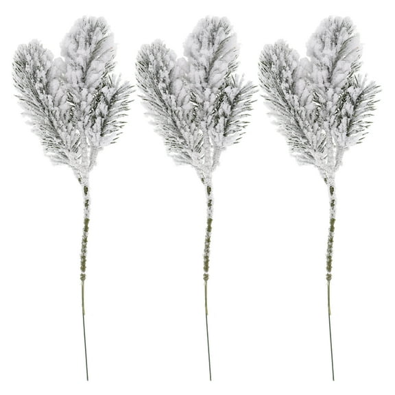 Jiyike 3PCS Artificial Cedar Branch Christmas Cedar Pine Branches Xmas Ornaments for DIY Craft Winter Holiday Decorations (Small Size)