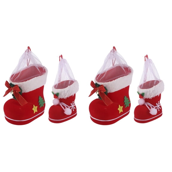 Jiyike 4 Pcs Reusable Christmas Candy Gift Box (Large + Small)