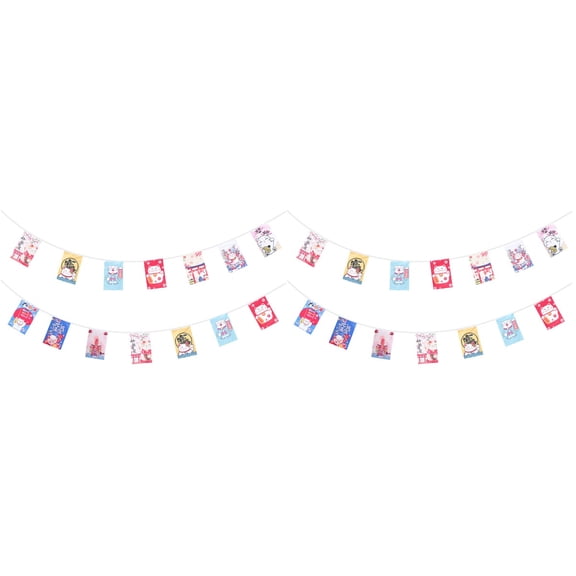 Jiyike 4 pcs Japanese Lucky Cat Bunting Banner Japanese Restaurant Decoration Banner