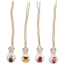 Masteelf Car Smell Air Freshener with Creative Christmas Design for Car Use Assorted and Wood 4pcs