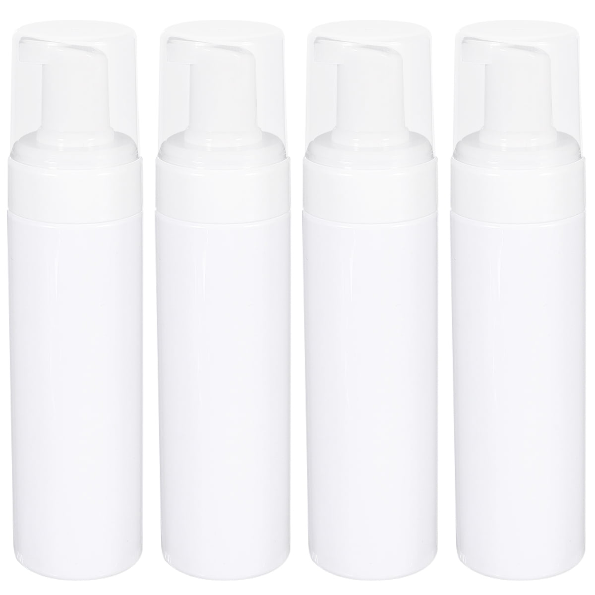 Jiyike 4pcs Press Pump Bottles Plastic Sanitizer Bottles Cleanser