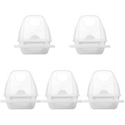 HONITANO Sturdy White Parrot Feeder, Safe Plastic, Cage Accessory 5Pcs